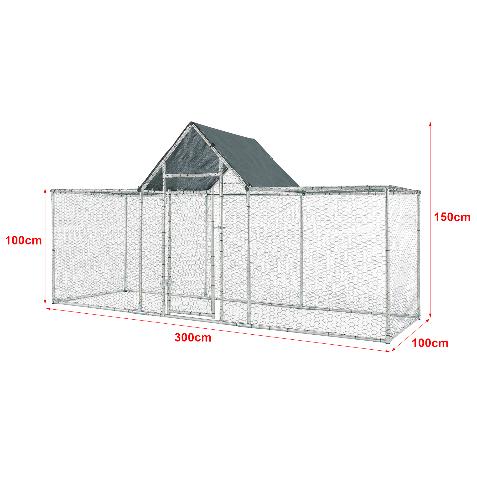 Țarc exterior acoperit pentru păsări Arguin 300x100x150 cm