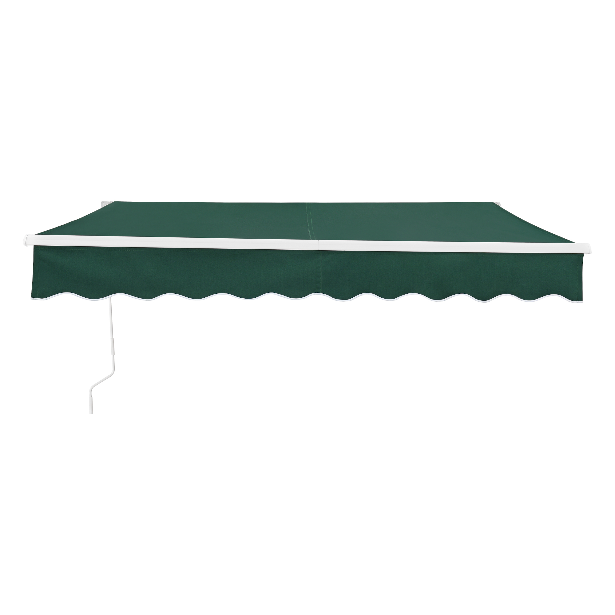 Copertină retractabilă de perete 300x250 cm verde închis, cu manivelă