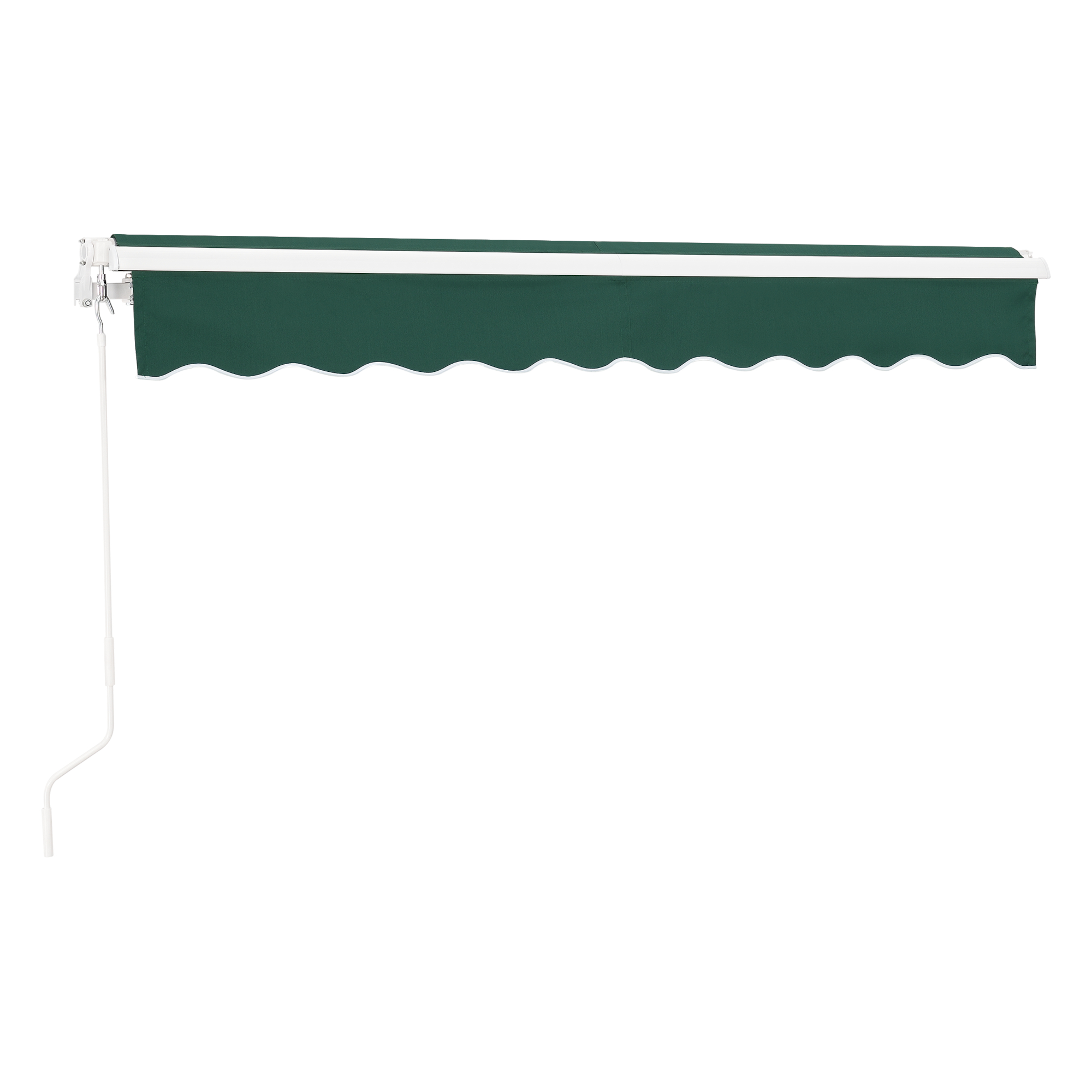 Copertină retractabilă de perete 300x250 cm verde închis, cu manivelă