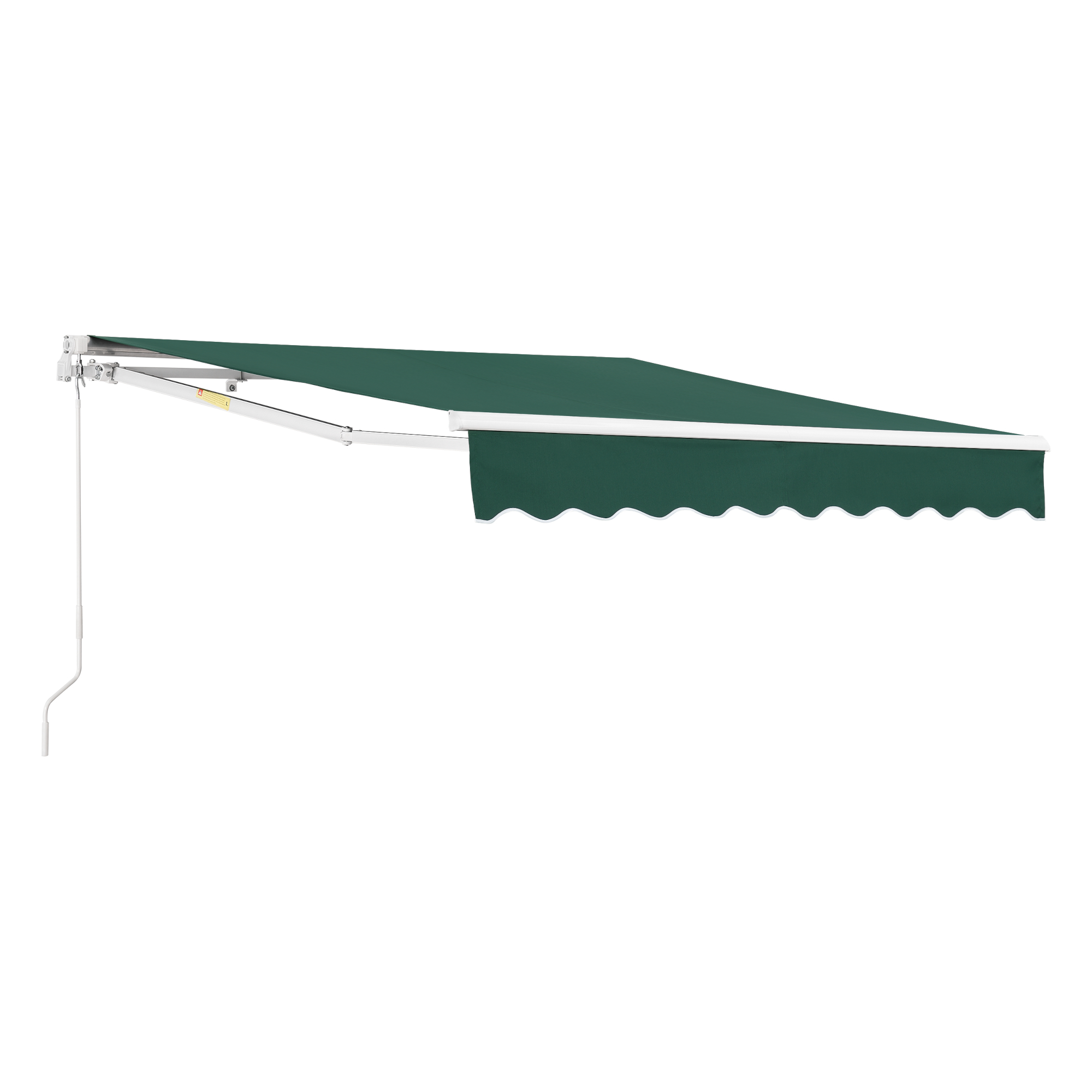 Copertină retractabilă de perete 300x250 cm verde închis, cu manivelă