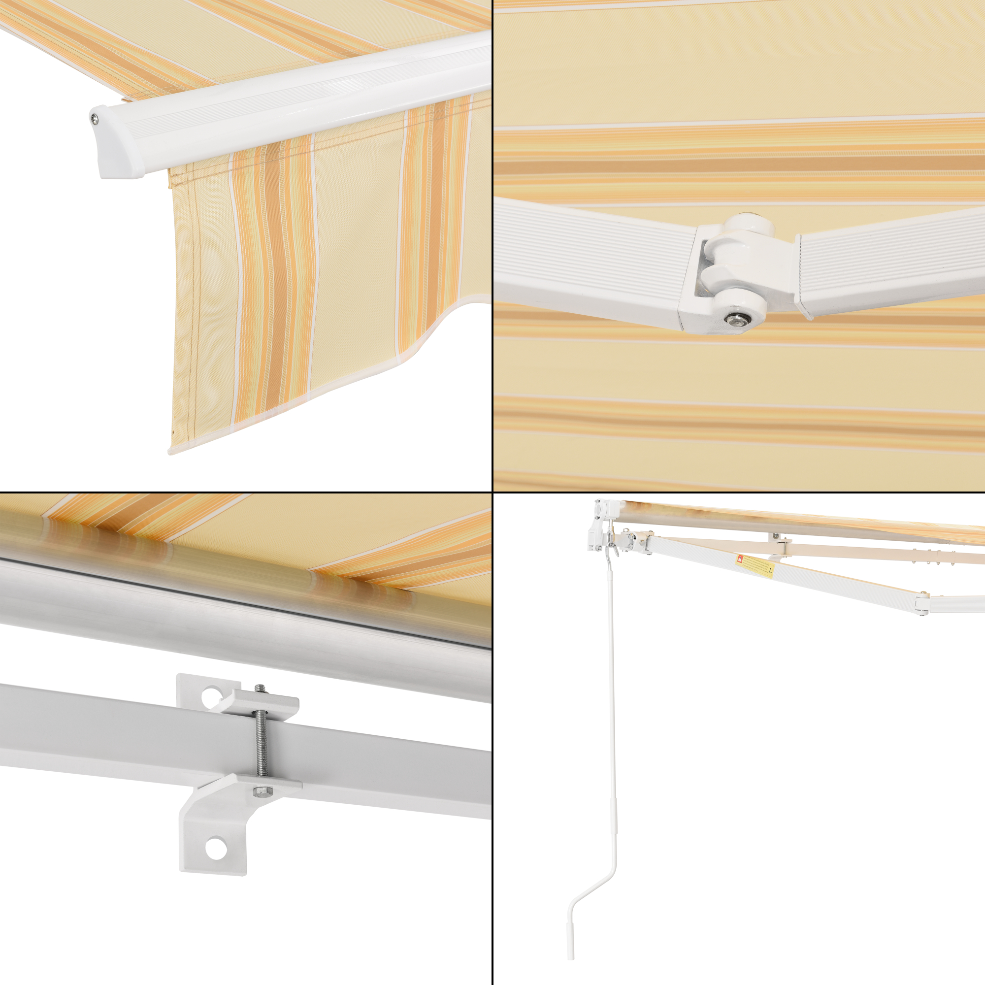 Copertină retractabilă de perete Bitonto 300x250 cm galben/alb