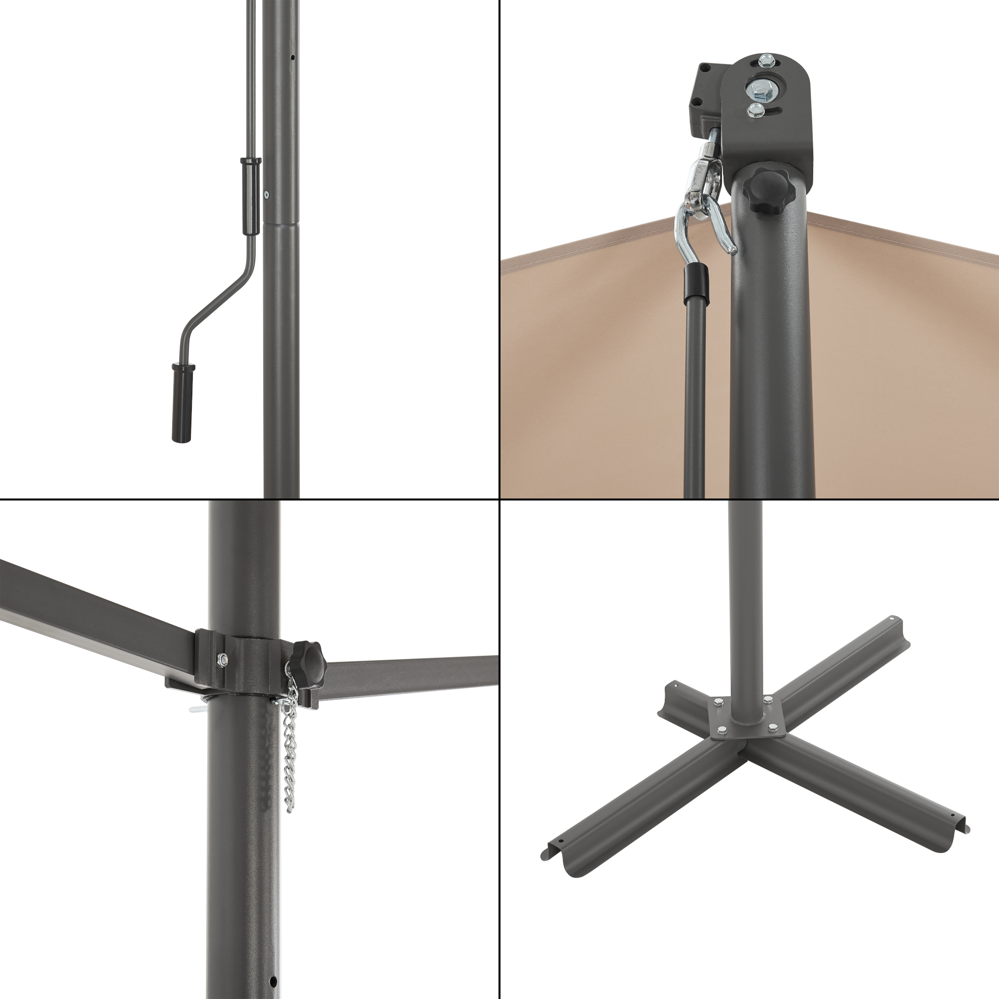 Marchiză dublă freestanding Selenizza 400x300x260 cm, bej