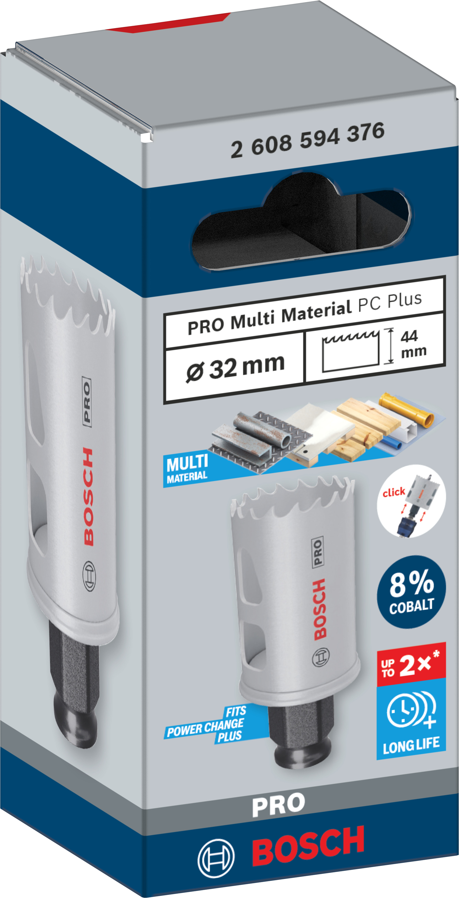 Carotă Bosch Progressor 32 mm pentru metal, lemn și plastic