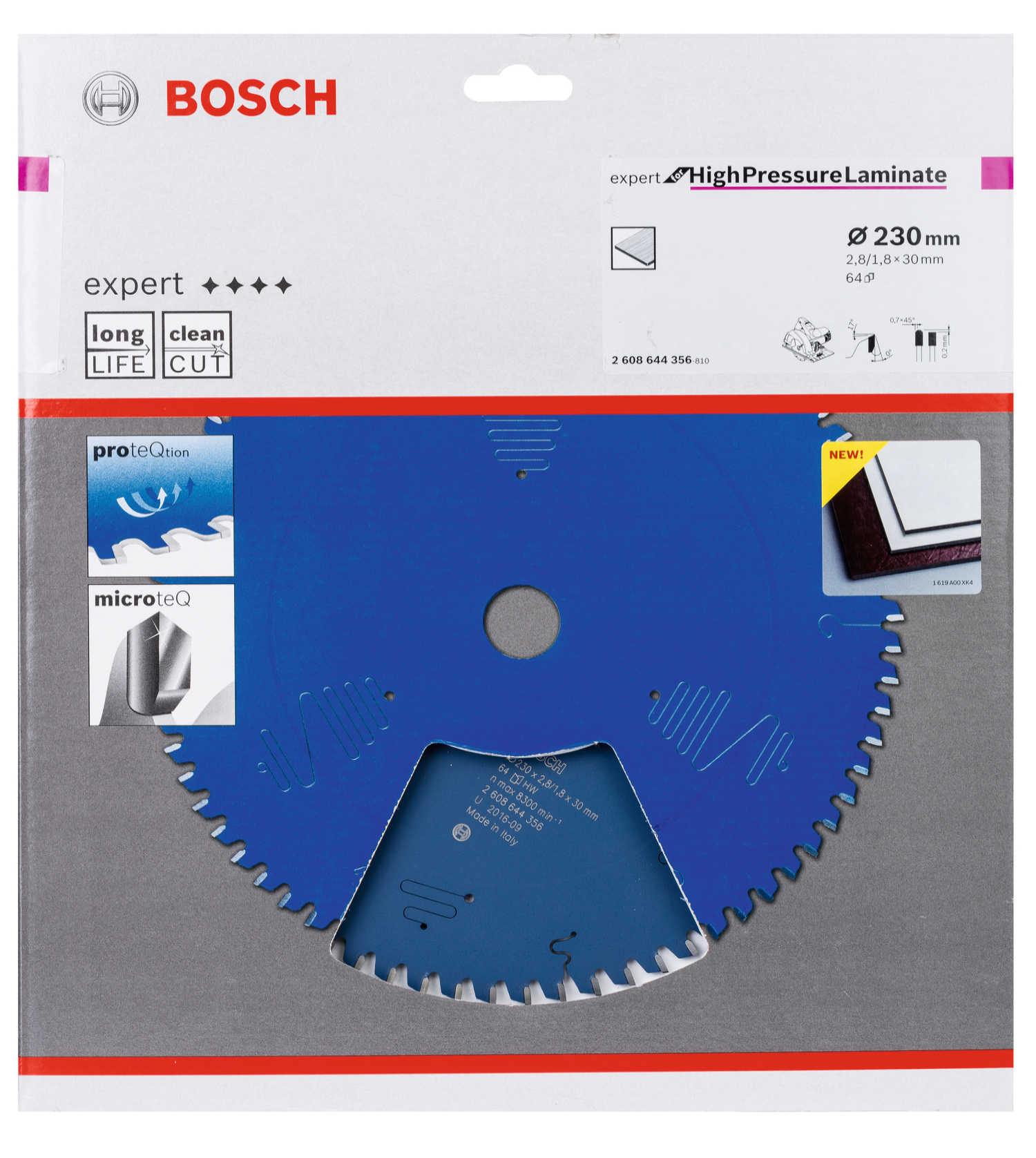 Pânză ferăstrău circular Bosch Expert pentru laminate HPL 230x30 mm, 64T