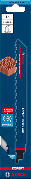 Pânză ferăstrău sabie Bosch S 1543 HM pentru cărămidă, 240 mm