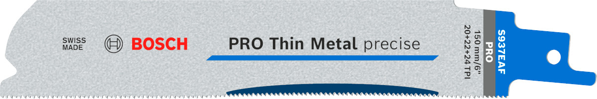 Set 5 pânze ferăstrău sabie Bosch S937EAF pentru metal subțire, 150 mm