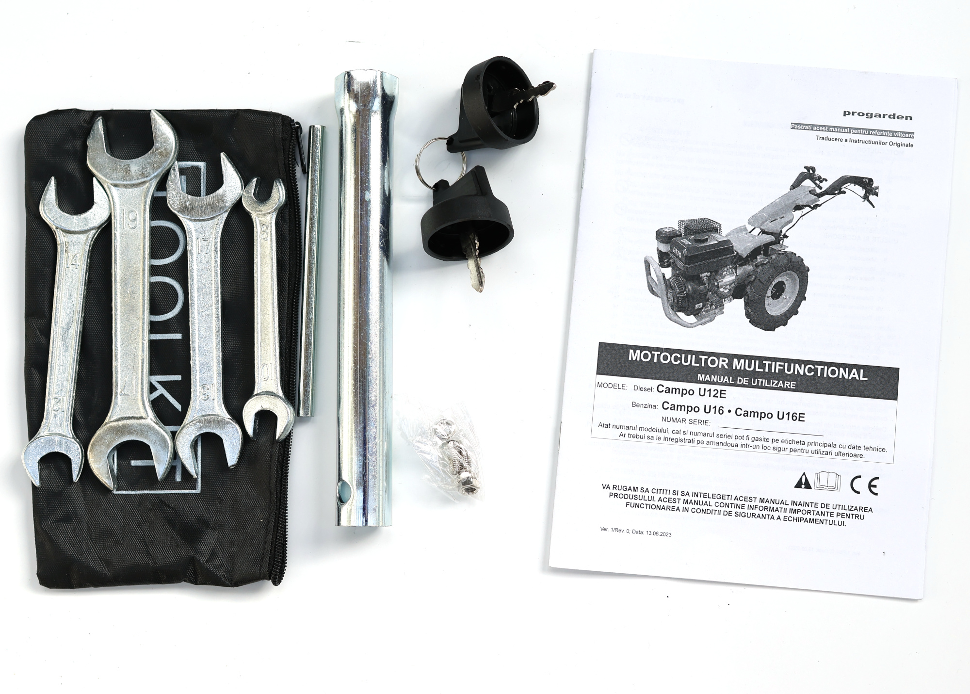 Motocositoare multifunctionala ProGarden Campo U16E cu bara 120 cm, 14 CP