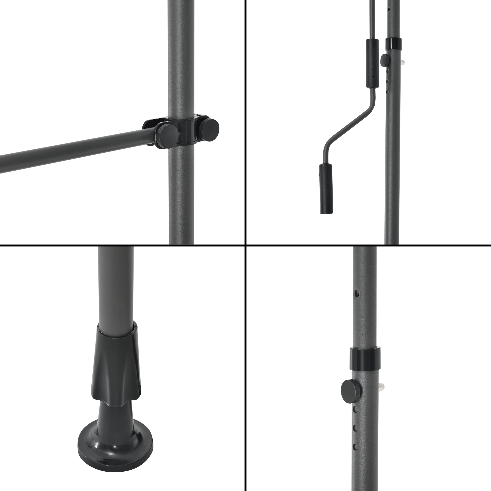 Marchiză extensibilă cu prindere 350x120 cm galben/alb, reglabilă