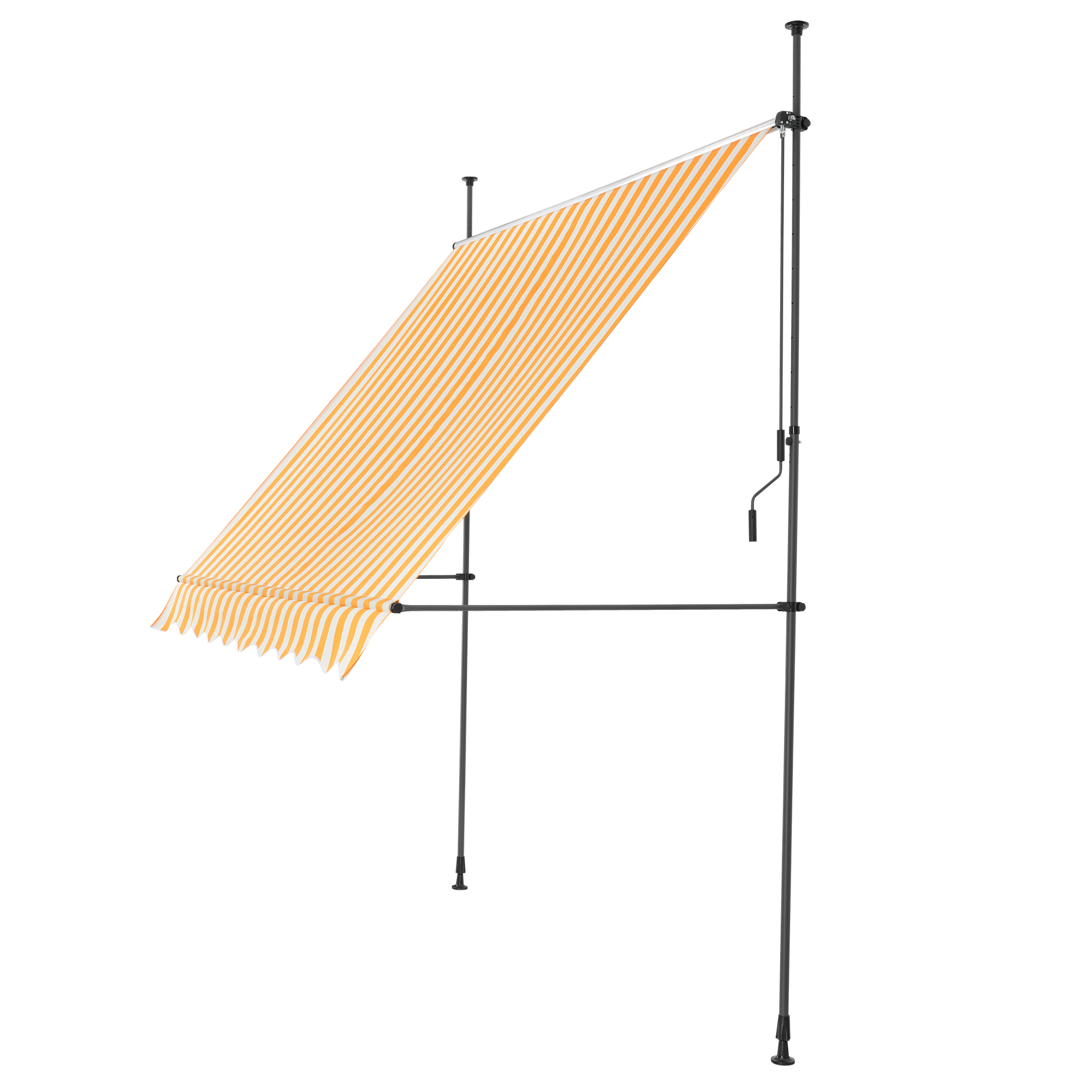 Marchiză cu prindere Stem 400x120 cm galben/alb, înălțime 220-309 cm