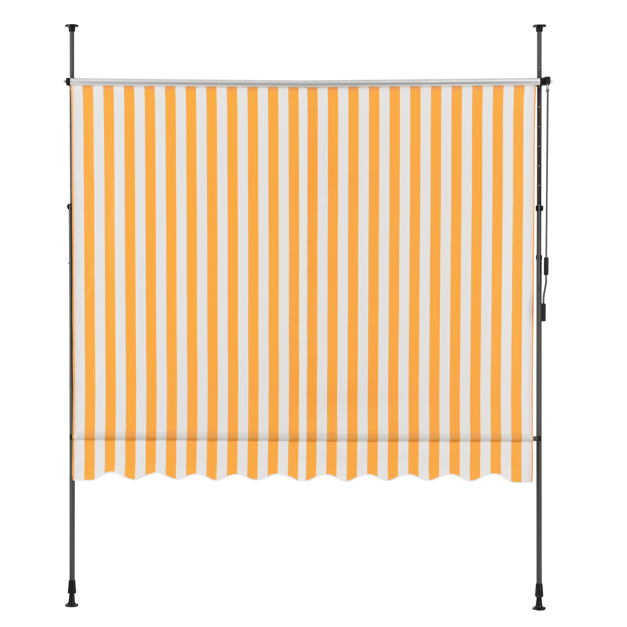 Marchiză cu prindere Stem 400x120 cm galben/alb, înălțime 220-309 cm