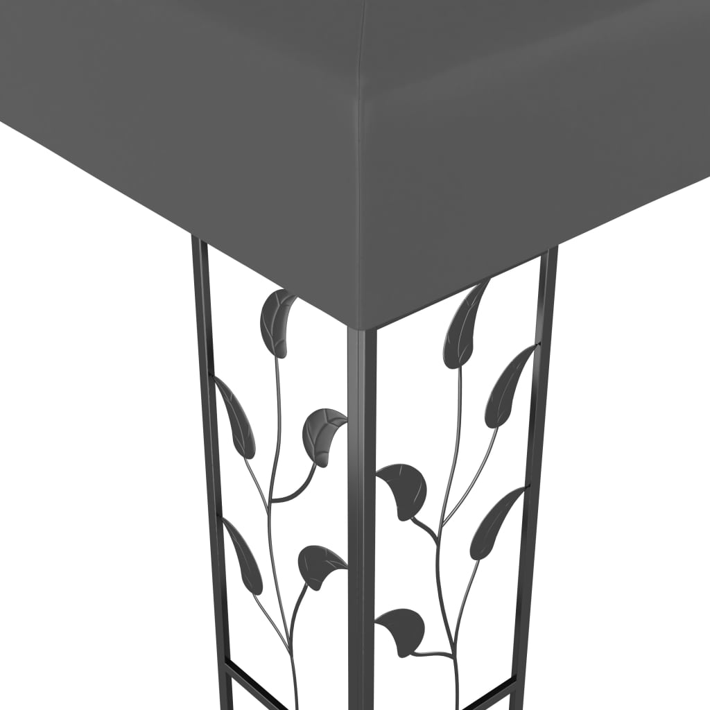 Pavilion cu șir de lumini LED, antracit, 3x3 m GartenMobel Dekor