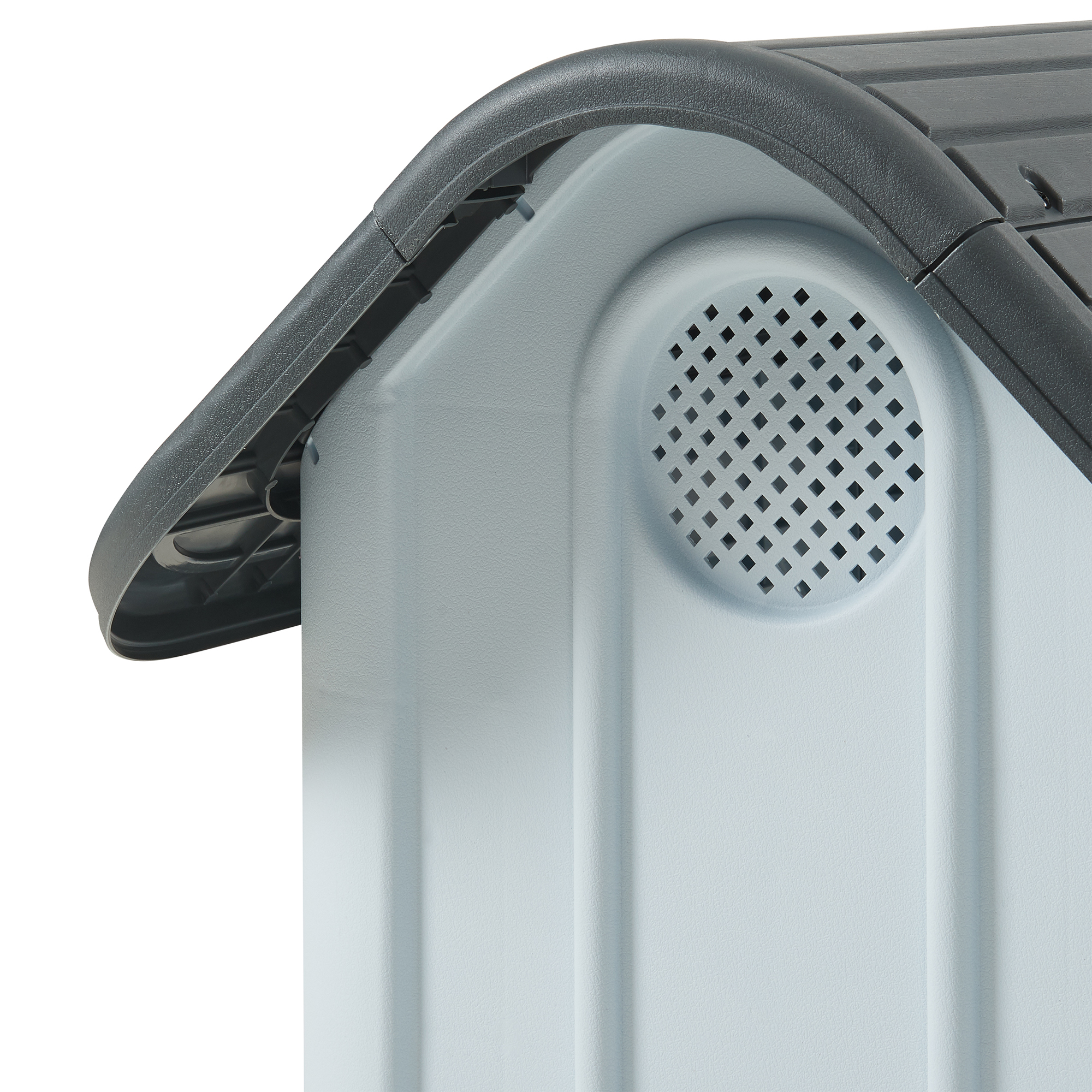 Cușcă pentru câini Bello din plastic, alb/gri, 75x59x66 cm