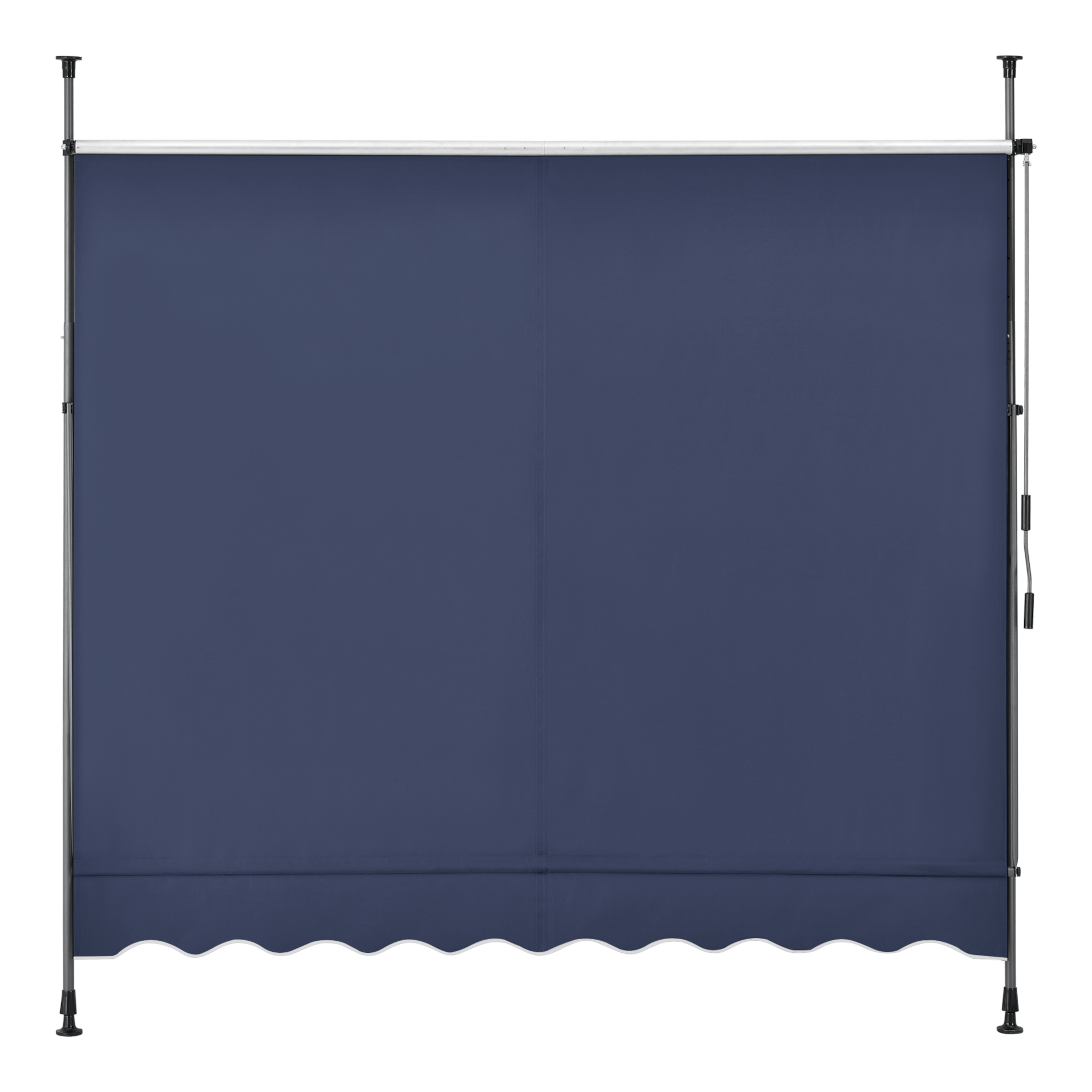 Copertină retractabilă cu prindere prin presiune 200x120 cm, albastru închis