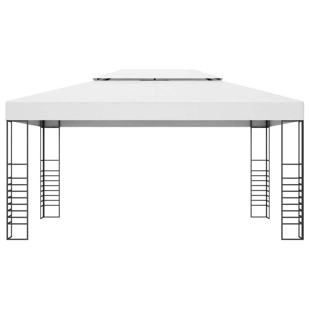Pavilion cu șir de lumini LED, alb, 4x3x2,7 m GartenMobel Dekor