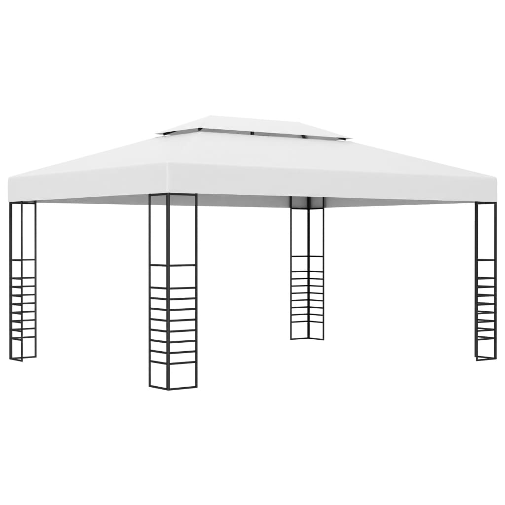 Pavilion cu șir de lumini LED, alb, 4x3x2,7 m GartenMobel Dekor