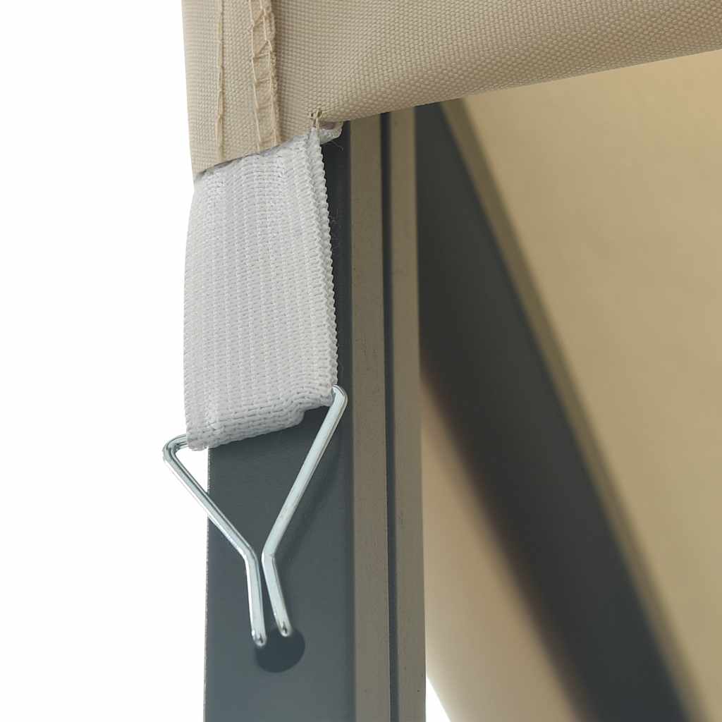 Pavilion cu șir de lumini LED, crem, 3x3 m GartenMobel Dekor