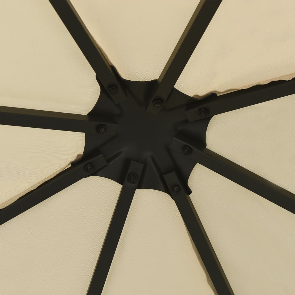 Pavilion cu șir de lumini LED, crem, 3x3 m GartenMobel Dekor