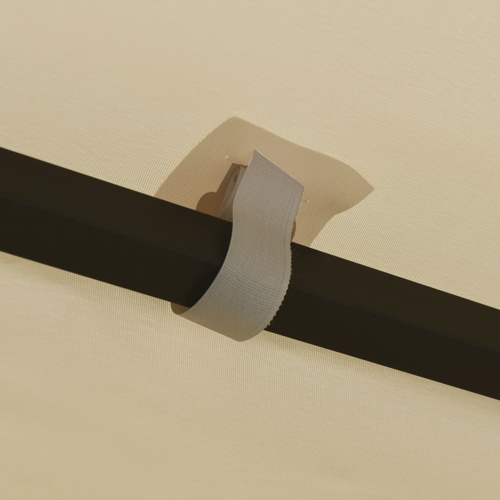 Pavilion cu șir de lumini LED, crem, 3x3 m GartenMobel Dekor