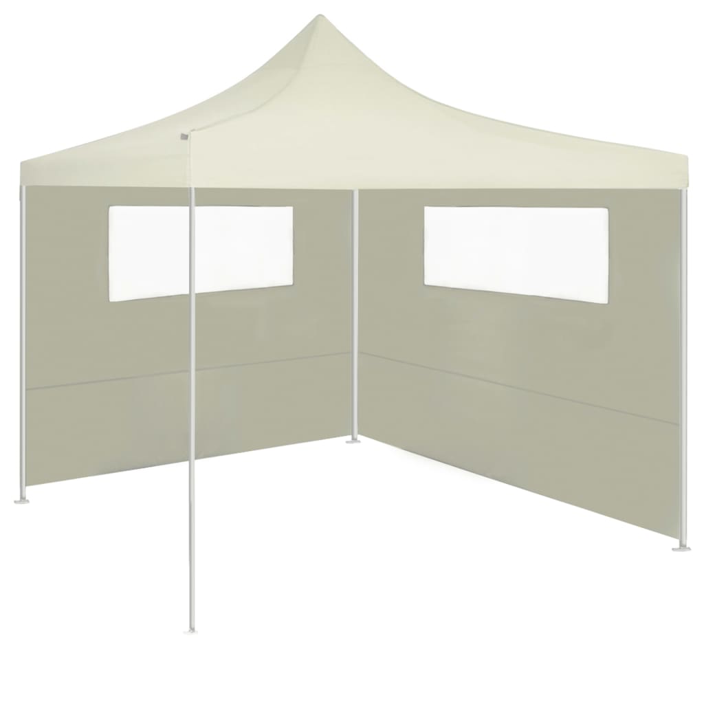 Perete lateral foișor cu ferestre, 6x2 m, crem GartenMobel Dekor