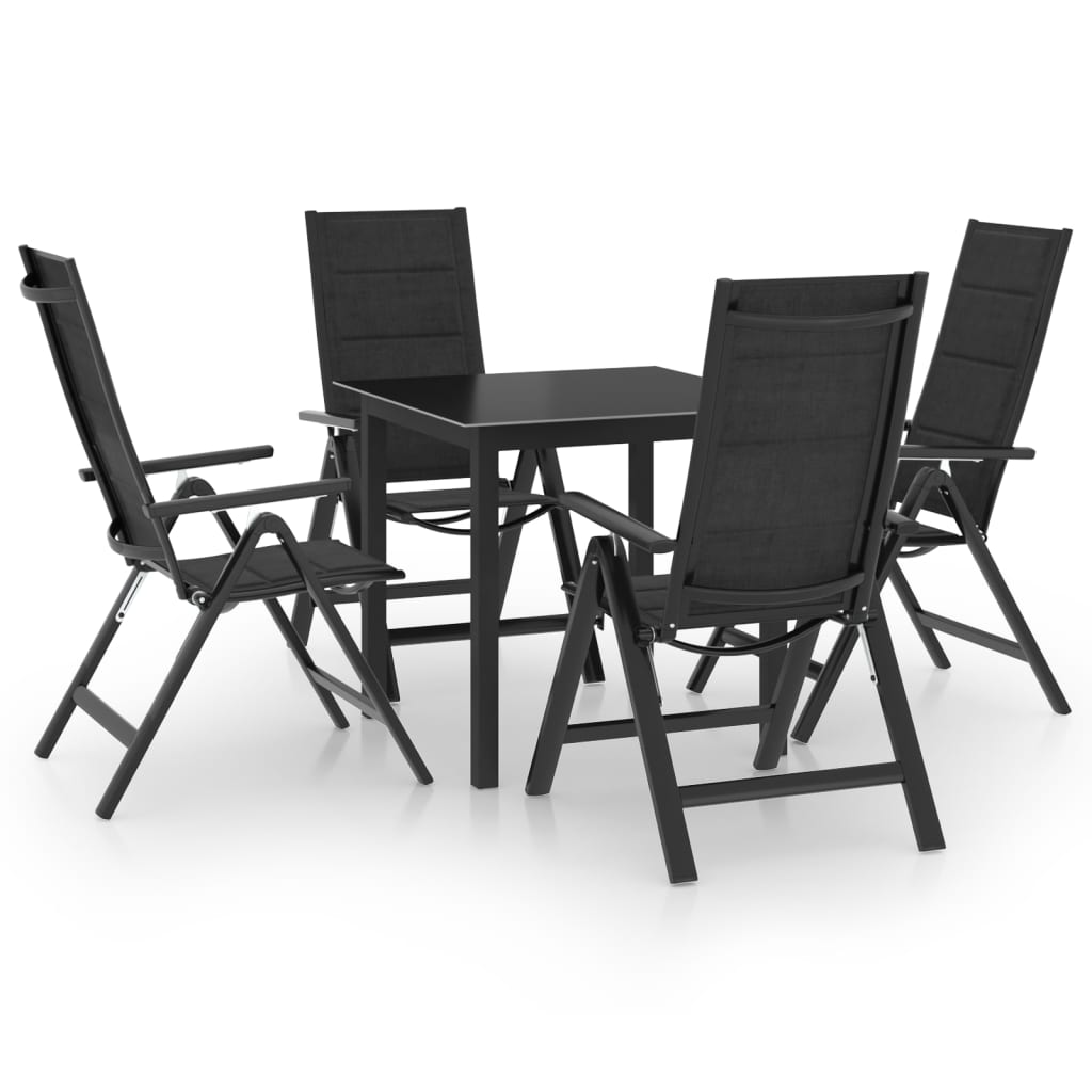 Set mobilier de grădină, 5 piese, antracit, aluminiu GartenMobel Dekor
