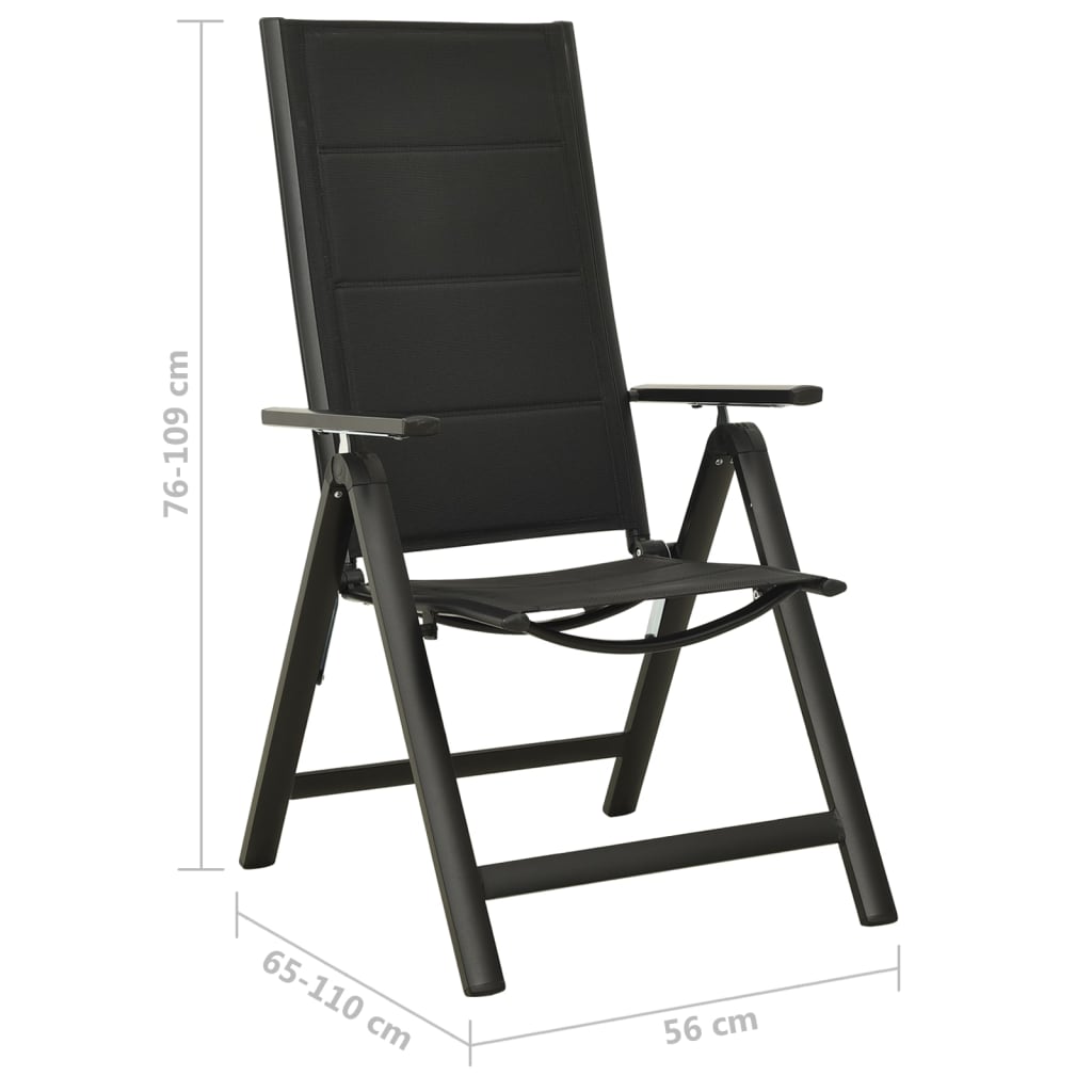 Set mobilier bistro, 3 piese, negru și antracit GartenMobel Dekor