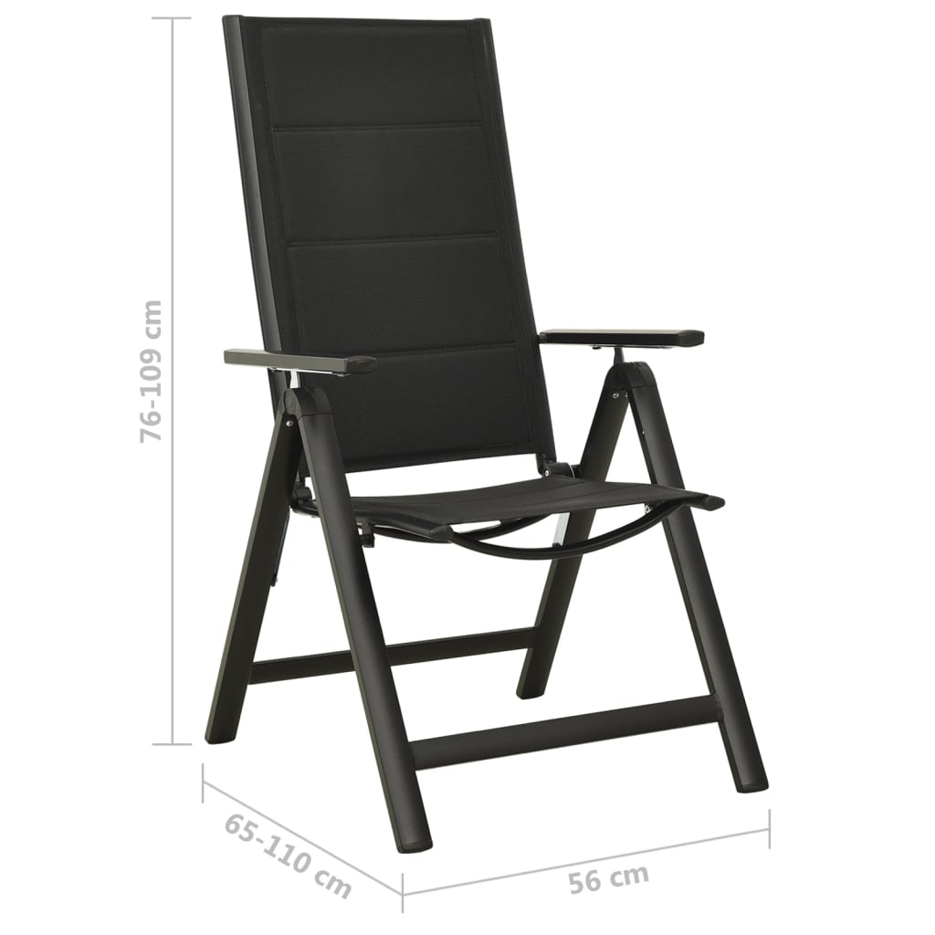 Set mobilier bistro, 5 piese, negru și antracit GartenMobel Dekor