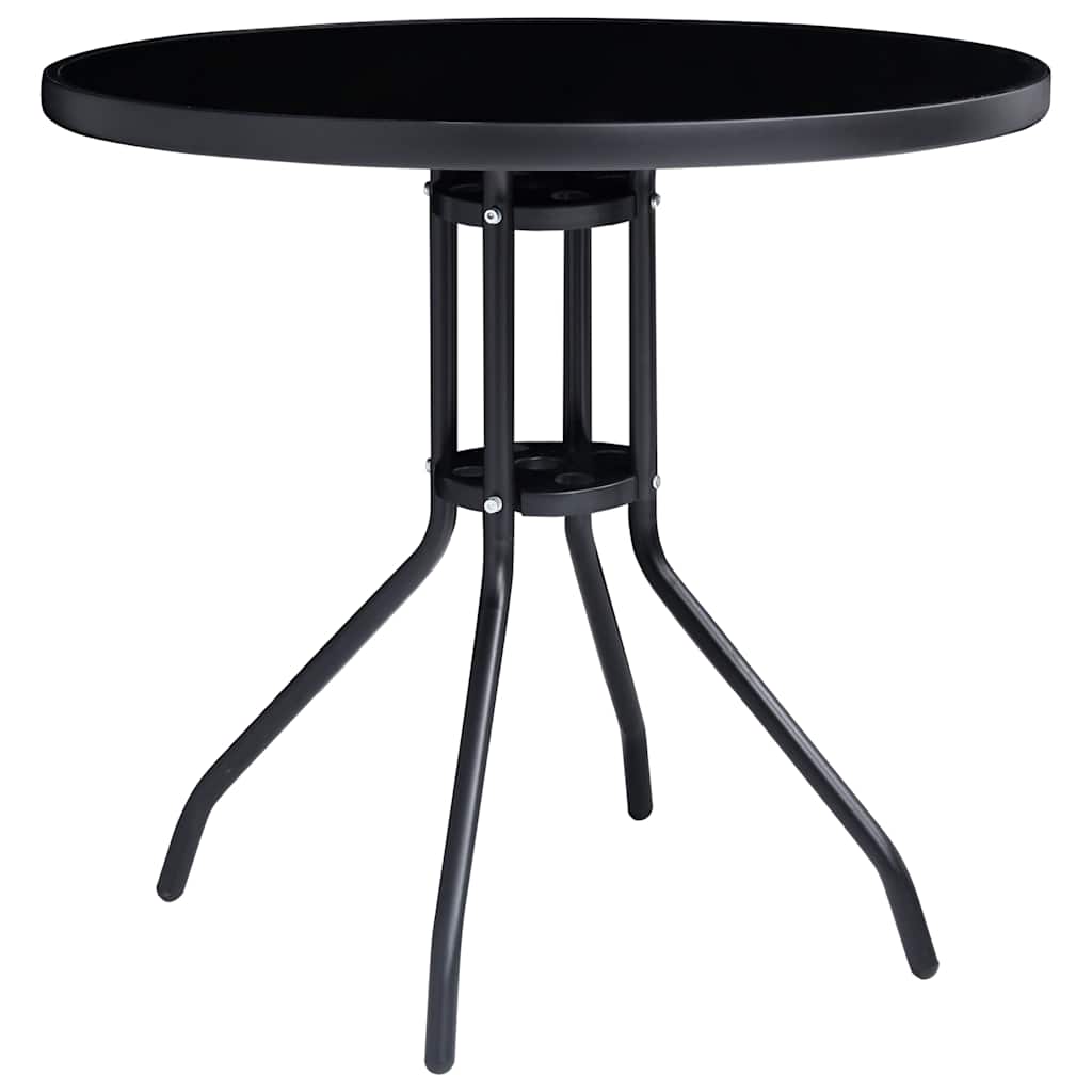 Set mobilier bistro, 5 piese, negru și antracit GartenMobel Dekor