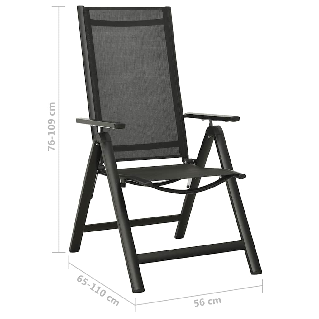 Set mobilier bistro, 5 piese, negru și antracit GartenMobel Dekor