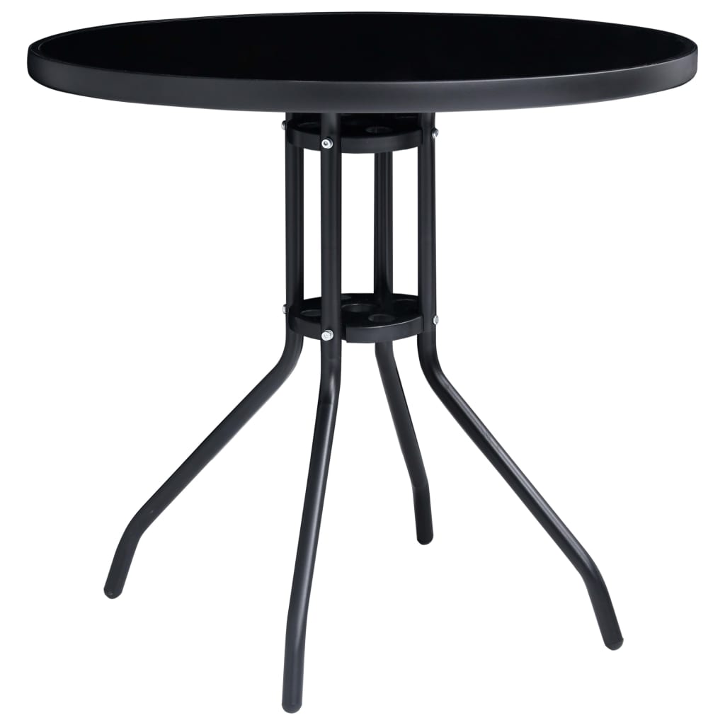 Set mobilier bistro, 5 piese, negru și antracit GartenMobel Dekor