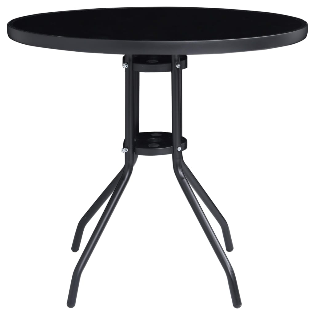 Set mobilier bistro, 5 piese, negru și antracit GartenMobel Dekor
