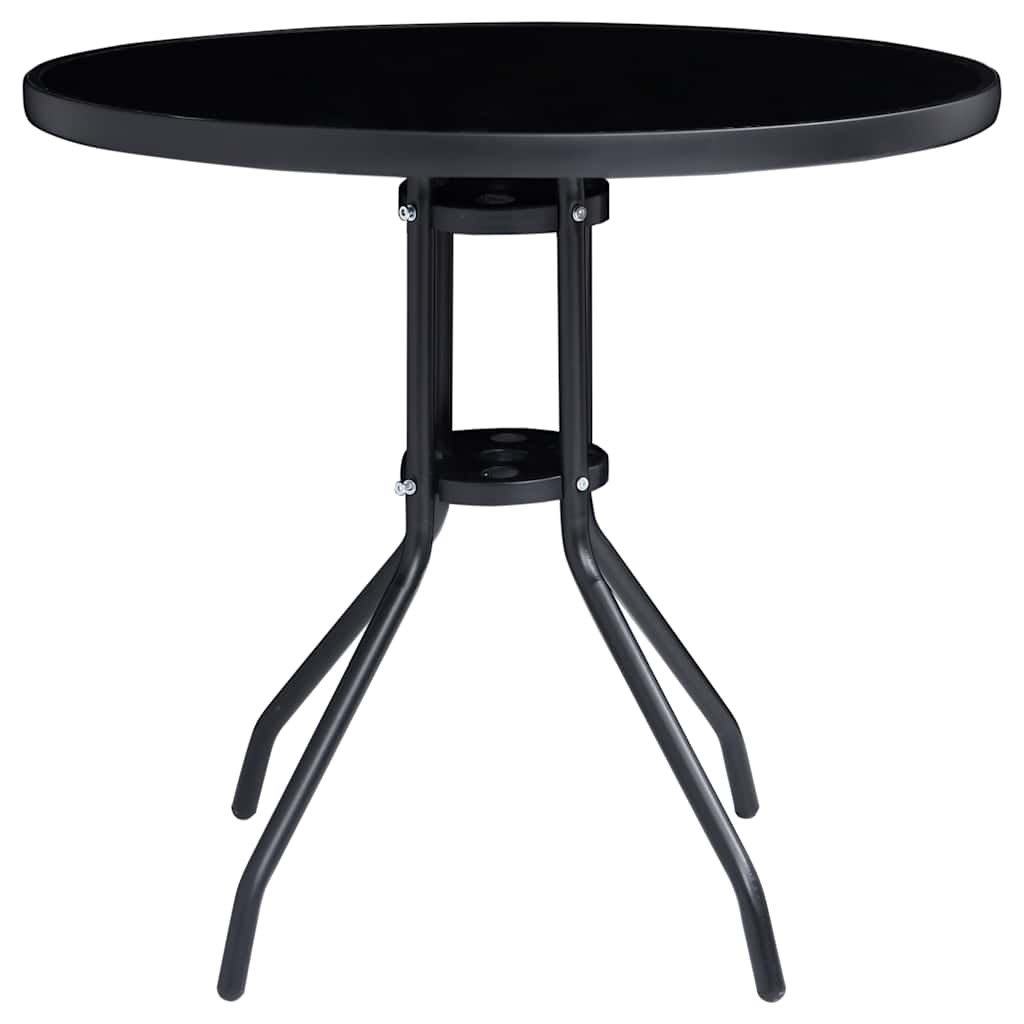 Set mobilier bistro, 5 piese, negru și antracit GartenMobel Dekor