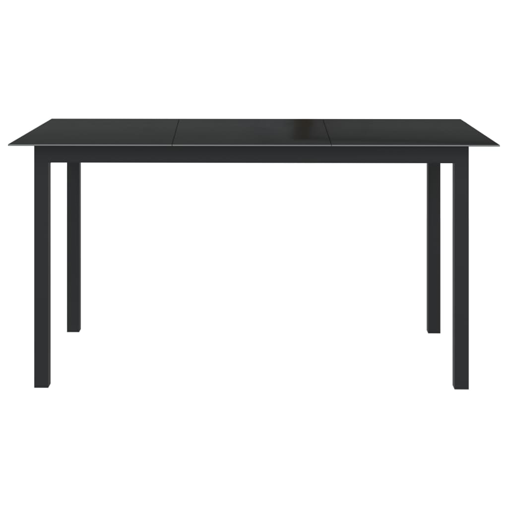 Set mobilier de grădină, 10 piese, negru și antracit GartenMobel Dekor