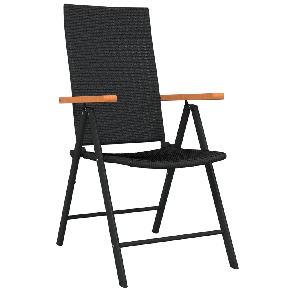 Set de servit masa pentru grădină, 7 piese, negru GartenMobel Dekor