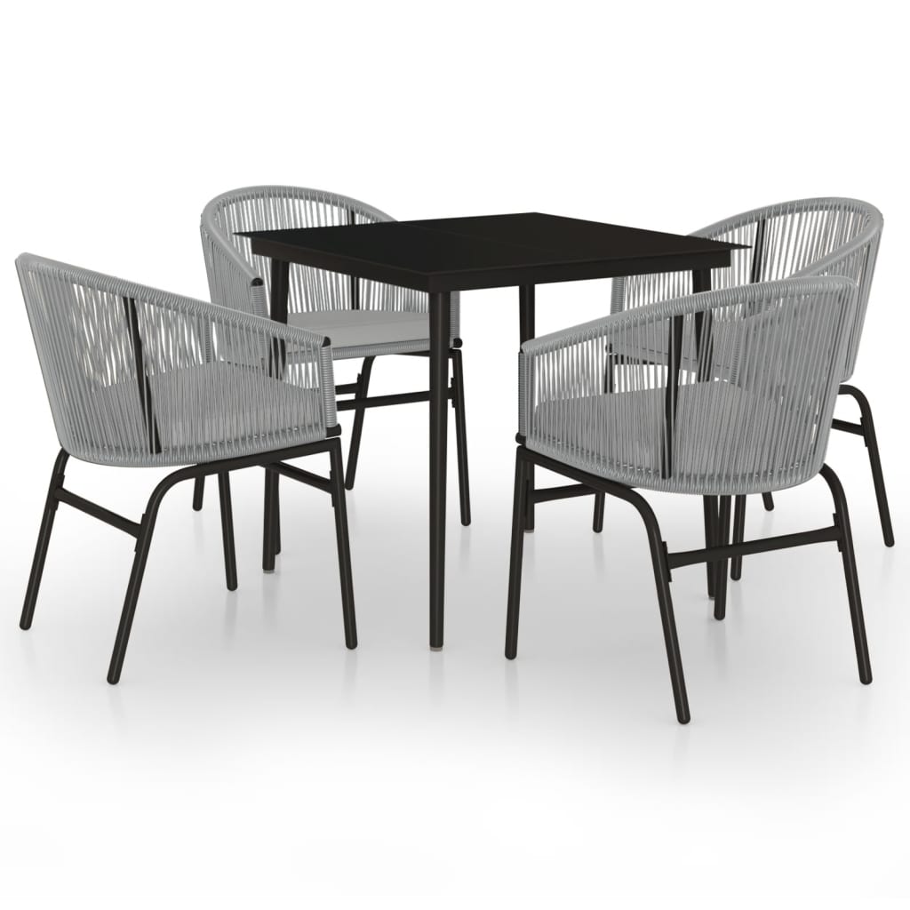 Set mobilier de grădină, 5 piese, gri GartenMobel Dekor
