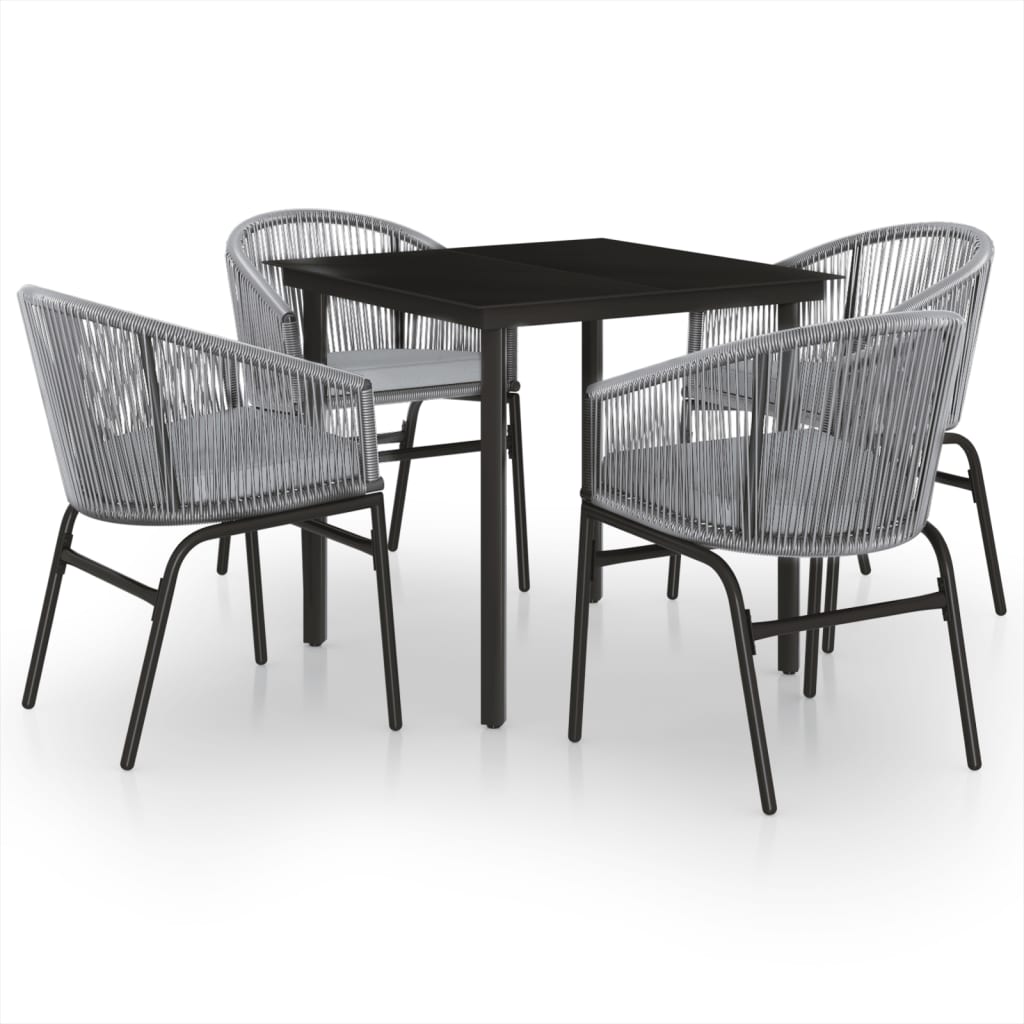 Set mobilier de grădină, 5 piese, gri GartenMobel Dekor