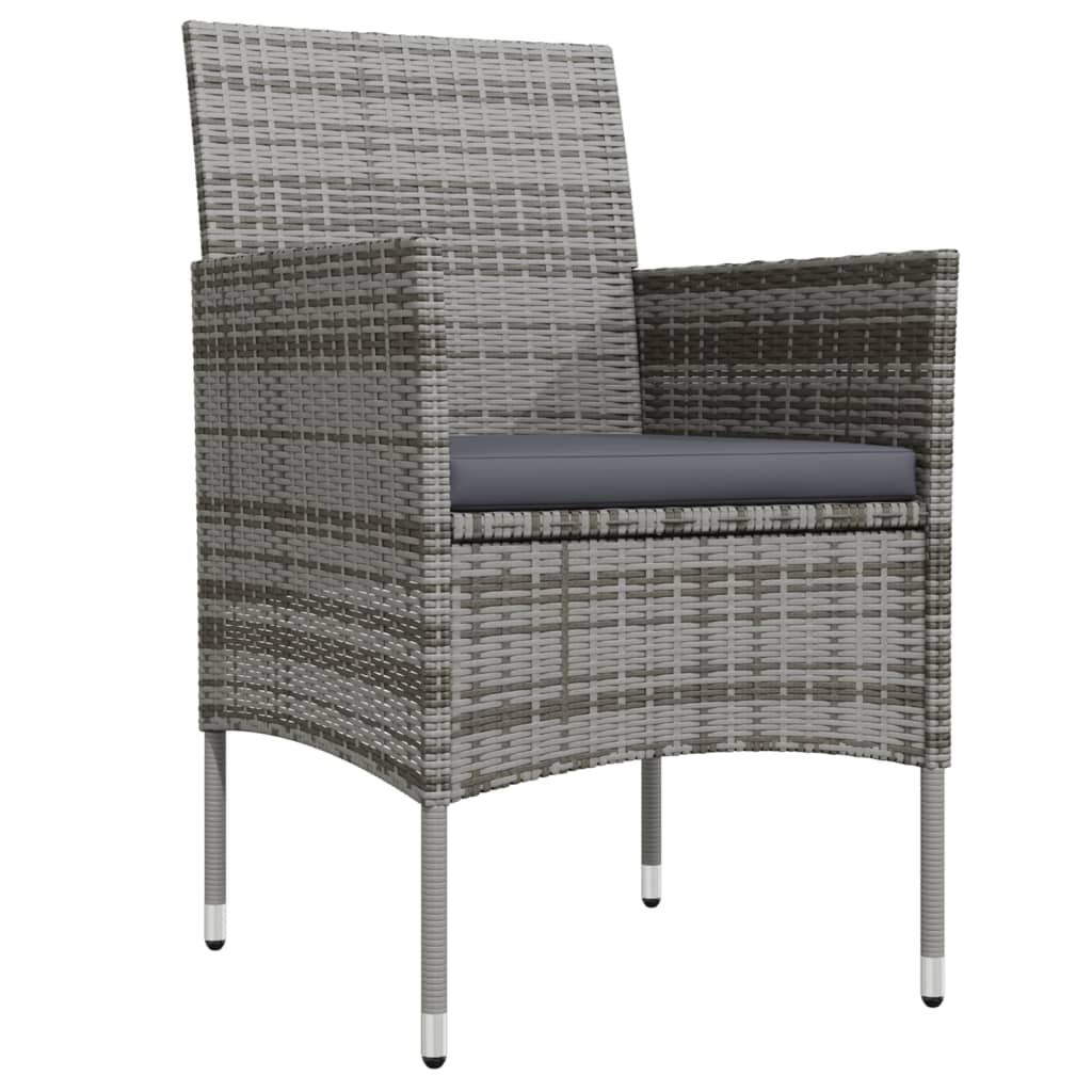 Set de servit masa pentru grădină, 7 piese, gri și negru GartenMobel Dekor