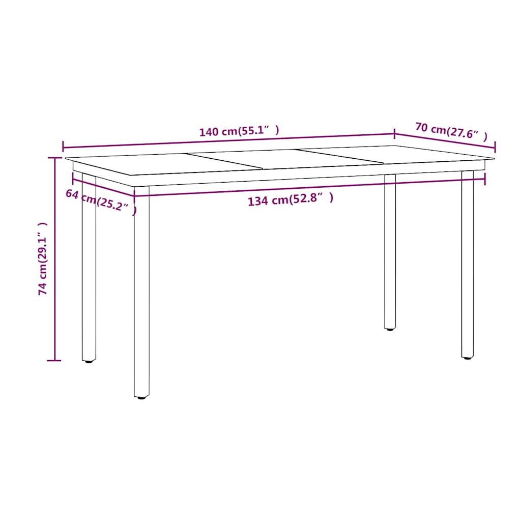 Set de servit masa pentru grădină, 7 piese, gri și negru GartenMobel Dekor