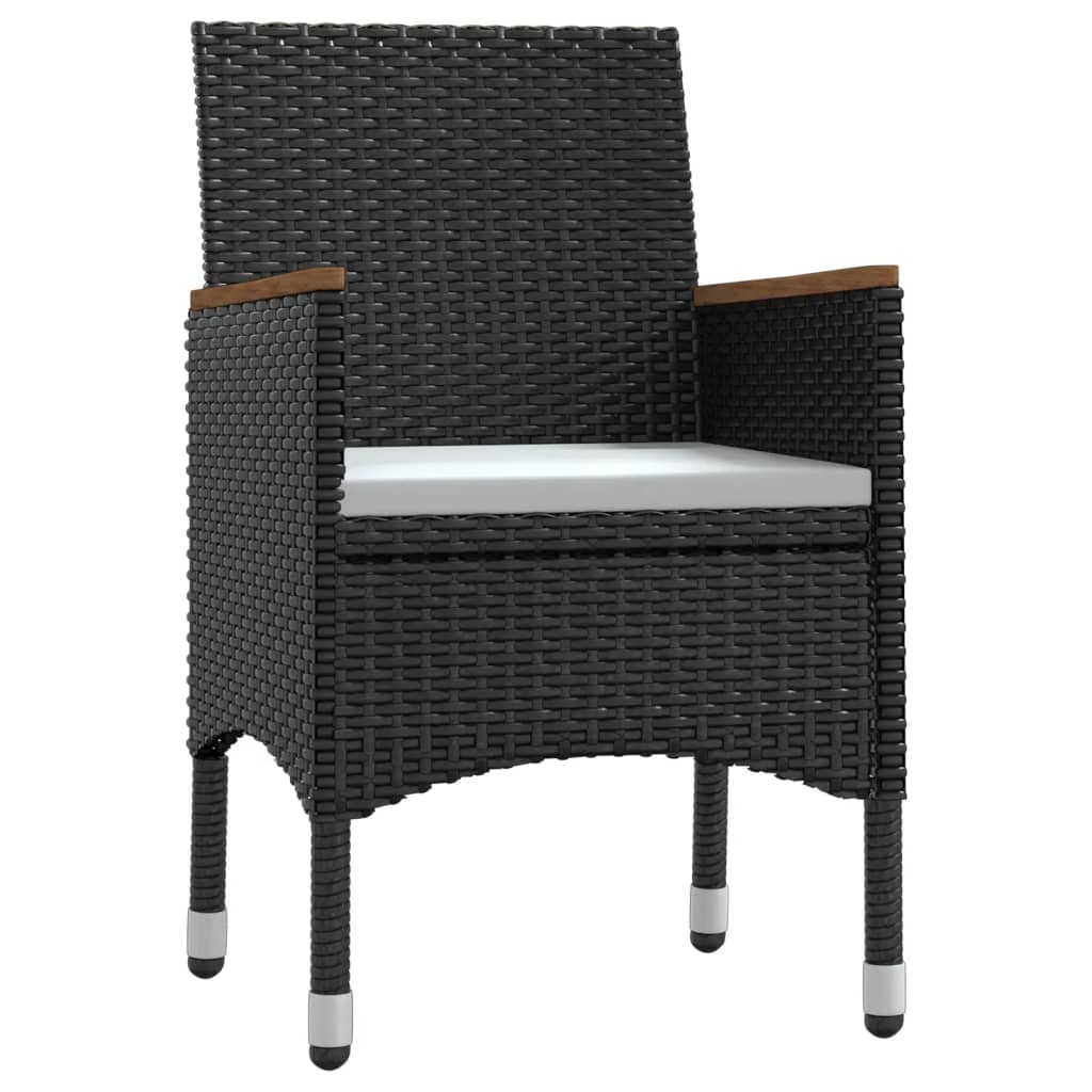 Set masă pentru grădină, 5 piese, cu perne, negru GartenMobel Dekor