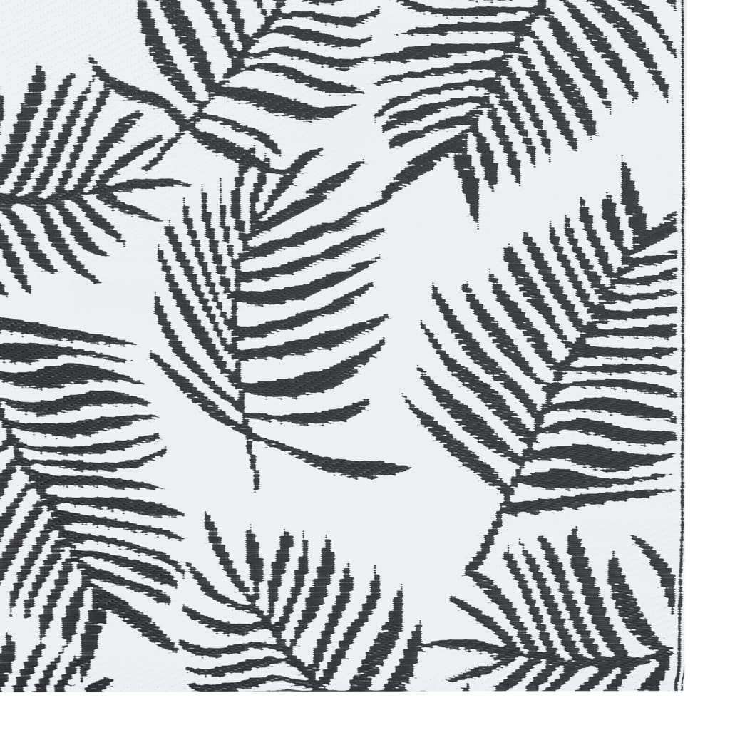 Covor de exterior, ARAKIL alb și negru, 160x230 cm, PP GartenMobel Dekor