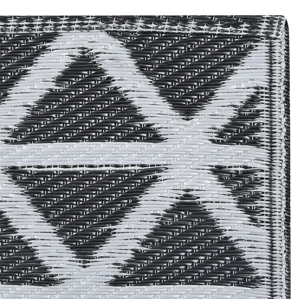 Covor de exterior, ARAKIL negru, 190x290 cm, PP GartenMobel Dekor