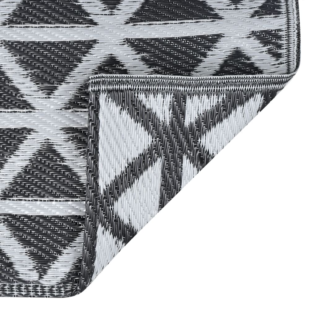 Covor de exterior, ARAKIL negru, 190x290 cm, PP GartenMobel Dekor