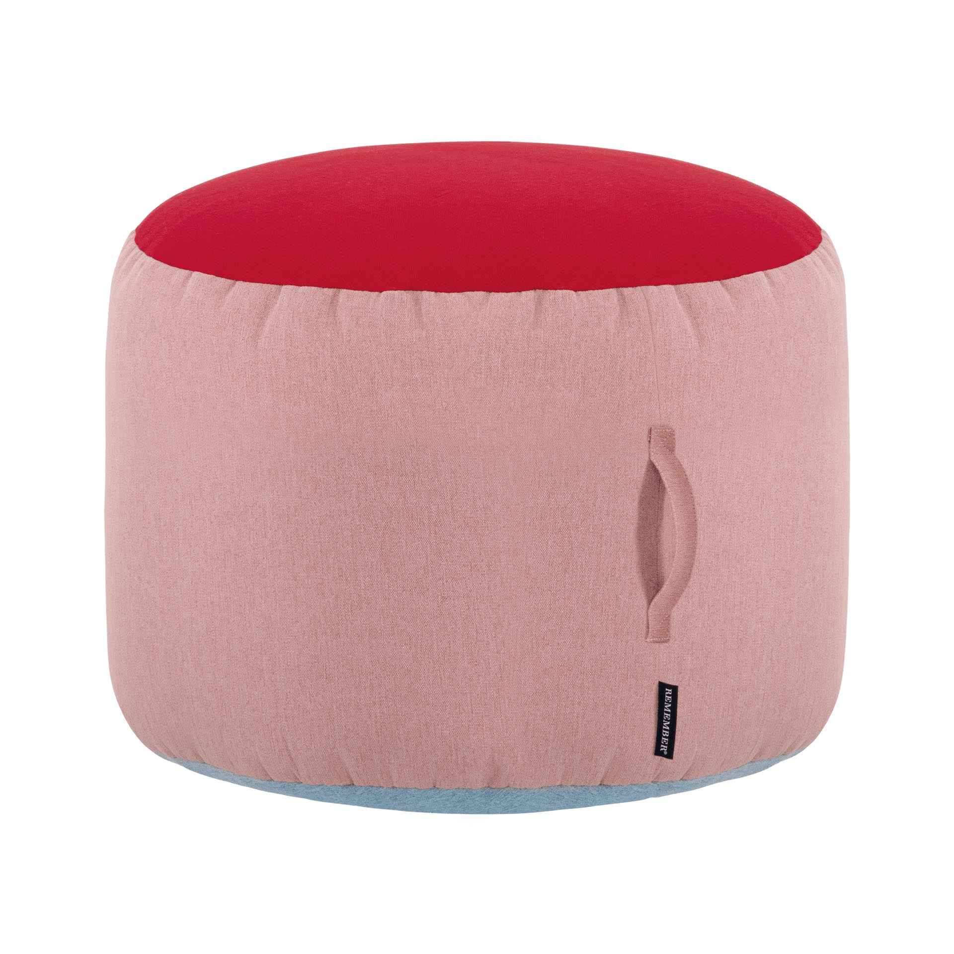 Puf taburet Berry roz reversibil 40 x Ø55 cm REMEMBER