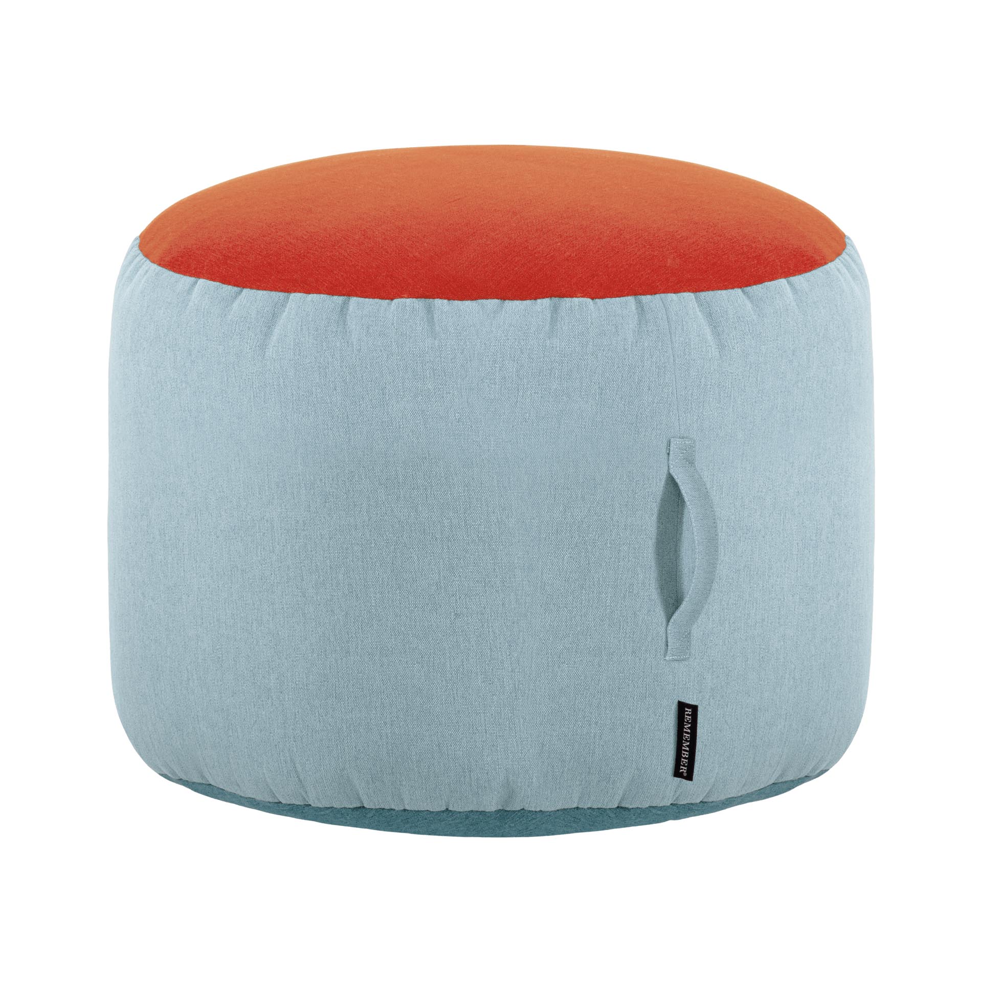 Pouf rotund reversibil Sky REMEMBER, albastru, 40xØ55 cm