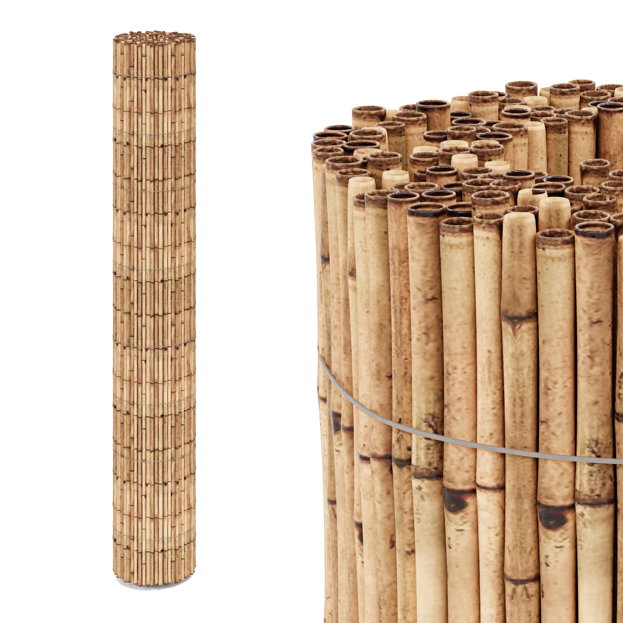 Rola gard din stuf natural Allzio 500x150 cm pentru balcon si gradina