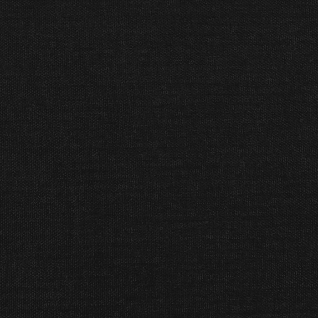 Tăblie de pat cu aripioare, negru, 183x23x118/128 cm, textil GartenMobel Dekor