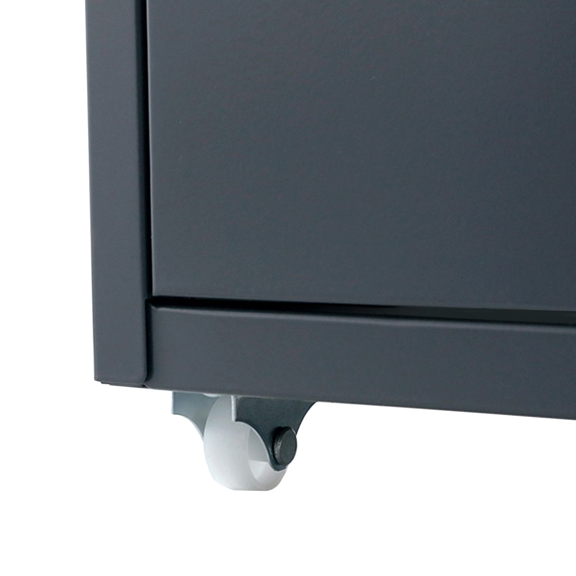 Dulap mobil cu 3 sertare din oțel gri pentru birou și home office