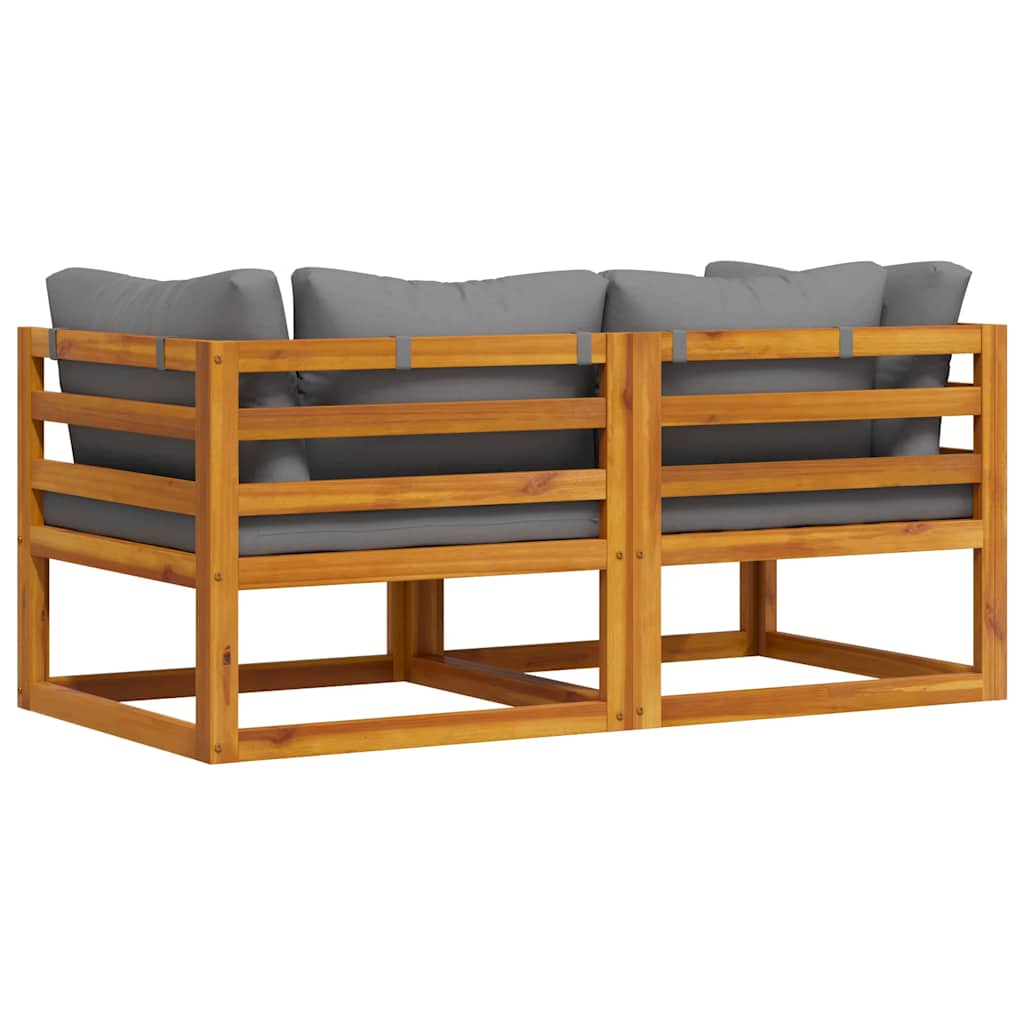 Canapele de colț modulare cu perne, 2 buc., gri închis GartenMobel Dekor