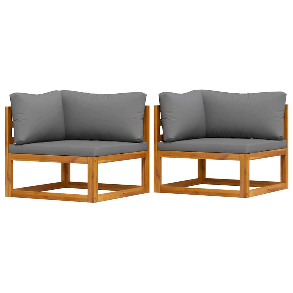 Canapele de colț modulare cu perne, 2 buc., gri închis GartenMobel Dekor