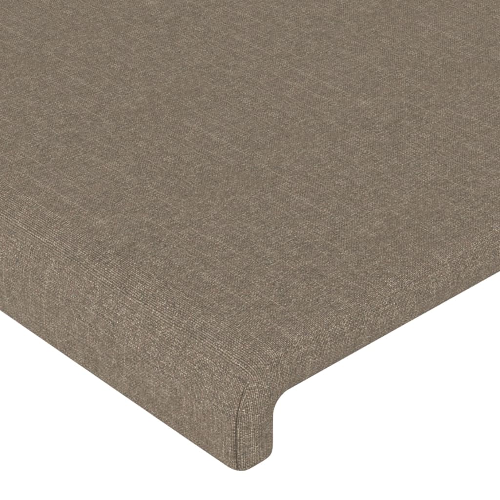 Tăblie de pat cu aripioare gri taupe 103x16x78/88 cm textil GartenMobel Dekor