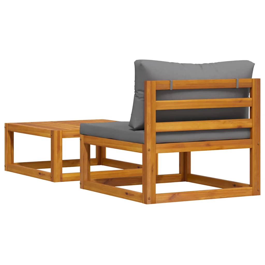 Set canapea de grădină cu perne, 2 piese, lemn masiv de acacia GartenMobel Dekor